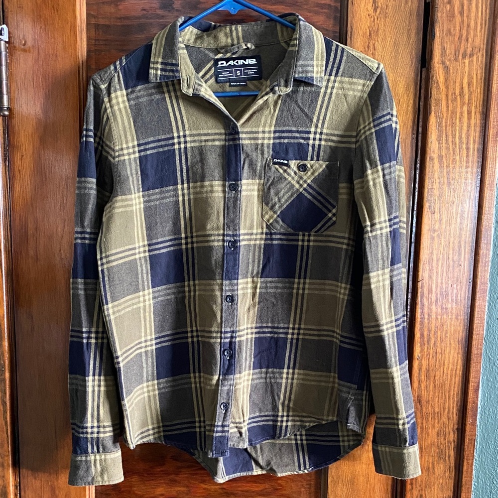Dakine Casual Plaid Shirt - Olive and Navy